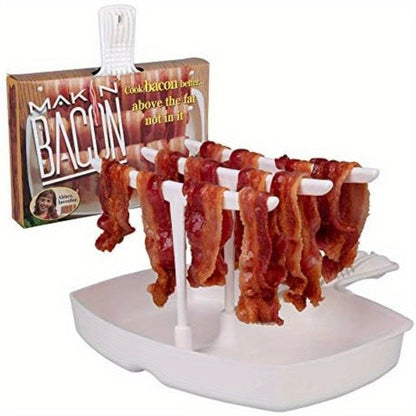 Original Makin Bacon Microwave Dish – Crispy Bacon in Minutes – Quick and Easy to Use – Reduces Fat for Healthier Meals