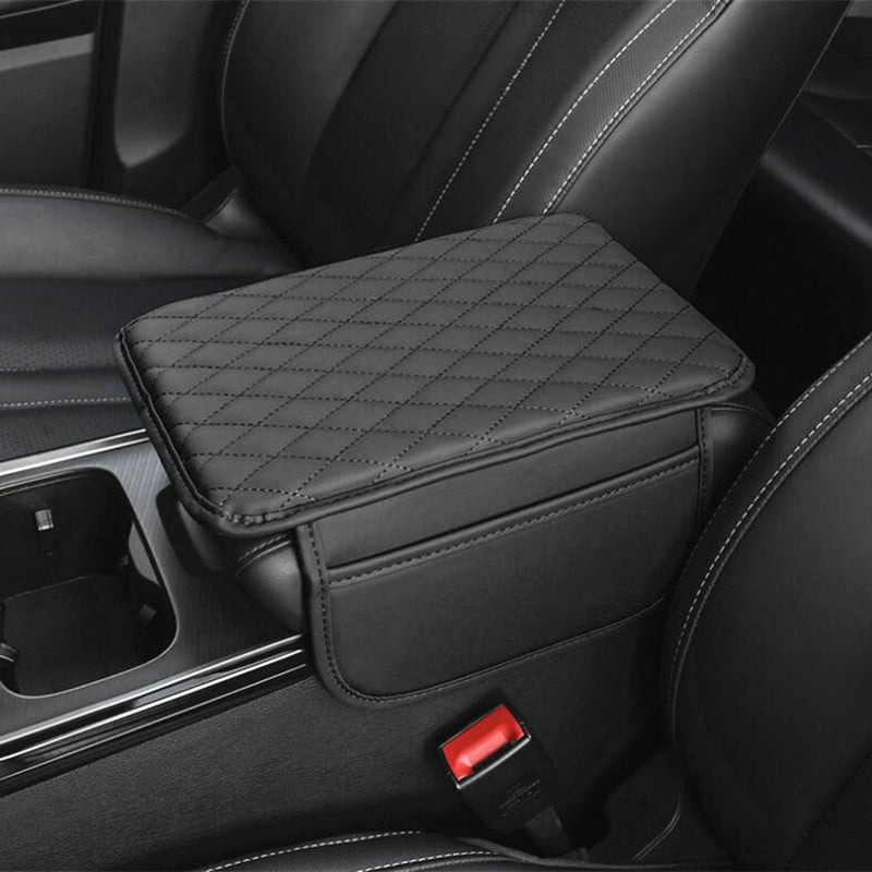 Premium PU Leather Car Armrest Pad with Storage Bag – Elevated Comfort, Universal Fit, Ideal for All Seasons, Enhances Car Interior