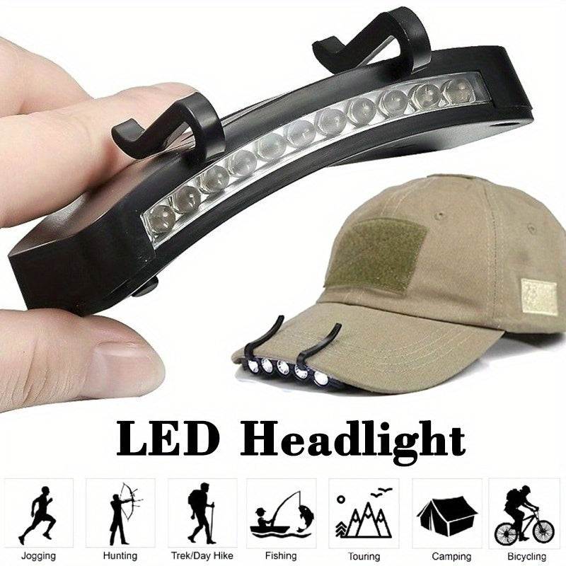 LED Energy-Saving Headlamp - Clip-On Cap Torch for Outdoor Fishing, Camping, Hunting, Super Bright Flashlight