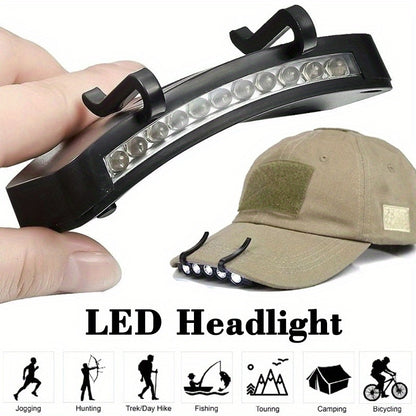 LED Energy-Saving Headlamp - Clip-On Cap Torch for Outdoor Fishing, Camping, Hunting, Super Bright Flashlight