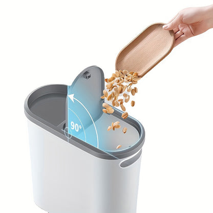 1pc Bathroom Trash Can - Household Creative Gap Waste Bin, Press Type with Lid, 2.64gal Capacity, Simple Paper Basket, Home Essential Cleaning Supply