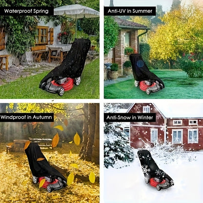 Universal Push Lawn Mower Cover - Heavy-Duty 600D Fabric, Weatherproof, UV & Water-Resistant, Anti-Fading Outdoor Protection