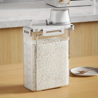 Airtight Food Storage Container with Lid - Moisture & Leak-Proof, Ideal for Grains, Nuts, Flour & Rice, Portable Kitchen Organizer