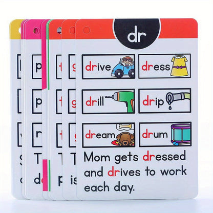 107 Group I Can Read Phonics Learning Flashcards - English CVC Words, Educational Memory Games, Cognitive Teaching Aids for Kids, Halloween & Christmas Gift