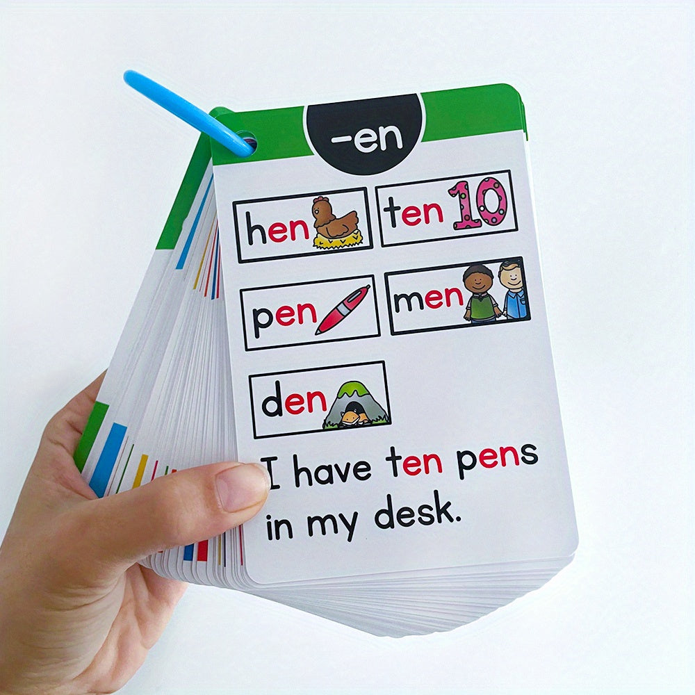 107 Group I Can Read Phonics Learning Flashcards - English CVC Words, Educational Memory Games, Cognitive Teaching Aids for Kids, Halloween & Christmas Gift