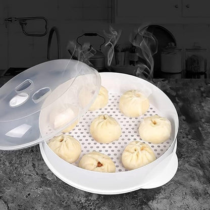Versatile Microwave Steamer – Durable PS Kitchen Cooker for Vegetables, Rice and Fish