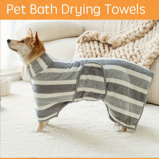 RapidDry Super Absorbent Pet Towel - Quick Drying, Two-Color Options, Ideal for Bath Time, Swimming, and Beach Fun with Your Furry Friend