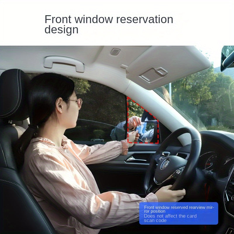 4 Pack Car Window Sunshade Curtains – Magnetic Attachment, Polyester Thermal Insulated Fabric, Sun Blocker Panels for Vehicle Protection