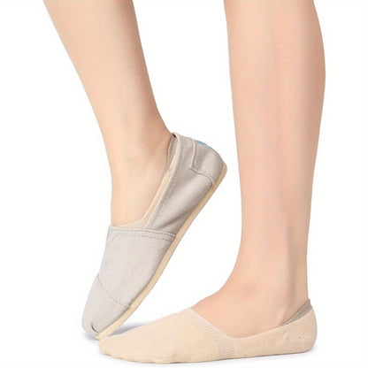 Socks 5-Pack - Women's Thick Cushioned Non-Slip Boat Socks, Low Cut Athletic Socks for Casual Wear