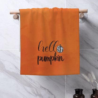 Ultra-Soft Microfiber Kitchen Towels (2/4pcs) – Autumn Harvest and Thanksgiving Themes – Buffalo Plaid and Pumpkins – 18x26” – Perfect for Hand or Dishwashing, Fall Home and Bathroom Decor