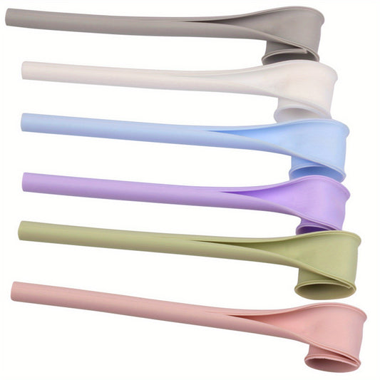 6pcs Premium Silicone Straws – Reusable, BPA-Free, Washable, Foldable with Snap Open Design, Hot and Cold Compatible, Portable for Kitchen Supplies, Mixed Color