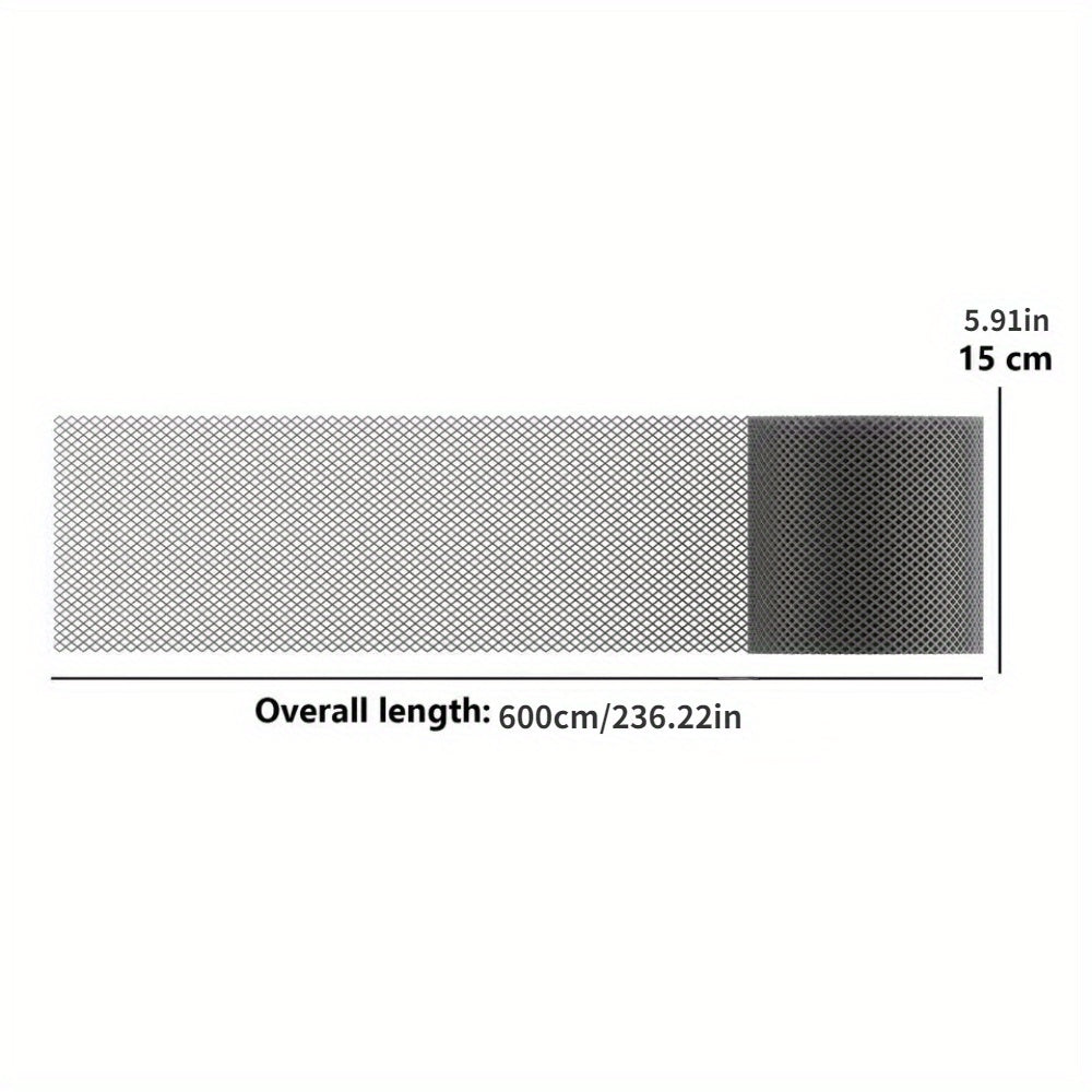 Easy-Install Gutter Guard Mesh – UV-Resistant, Bird & Leaf Proof, 5.91"x236" with Fixing Hooks for Eaves & Garden Protection