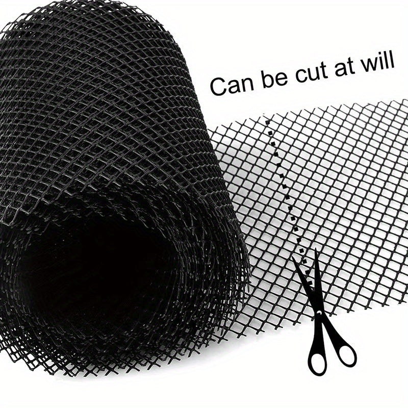 Easy-Install Gutter Guard Mesh – UV-Resistant, Bird & Leaf Proof, 5.91"x236" with Fixing Hooks for Eaves & Garden Protection