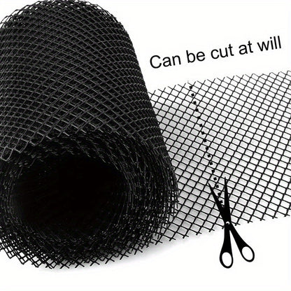 Easy-Install Gutter Guard Mesh – UV-Resistant, Bird & Leaf Proof, 5.91"x236" with Fixing Hooks for Eaves & Garden Protection