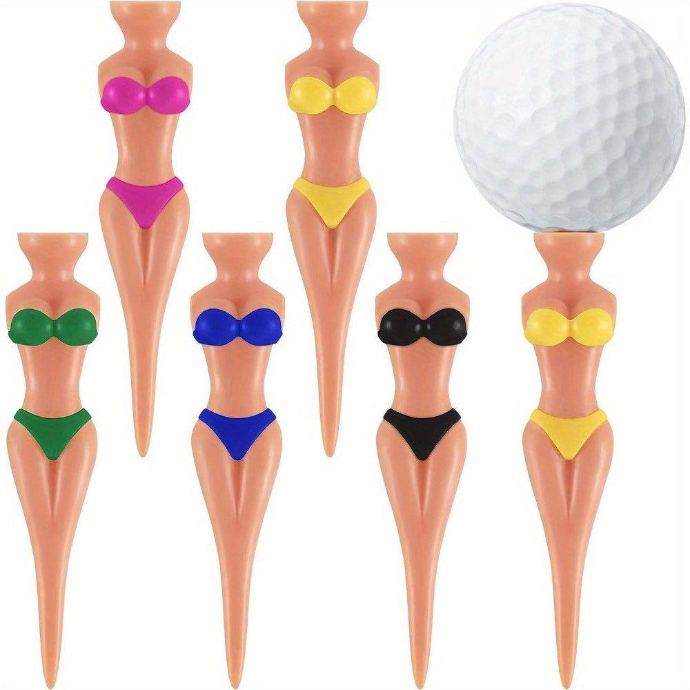 15 Pack Novelty Bikini Golf Tees – 76mm Durable PP Polypropylene, Fun 3 Inch Plastic Golf Pegs, Perfect for Training and Practice