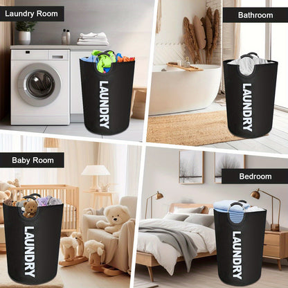 Extra-Large Waterproof Laundry Hamper – 21.66gal/23.78gal Collapsible Basket with Extended Handles, Ideal for Clothes and  Toys, Tall Design for Bedroom and Dorms, Laundry Room Accessories