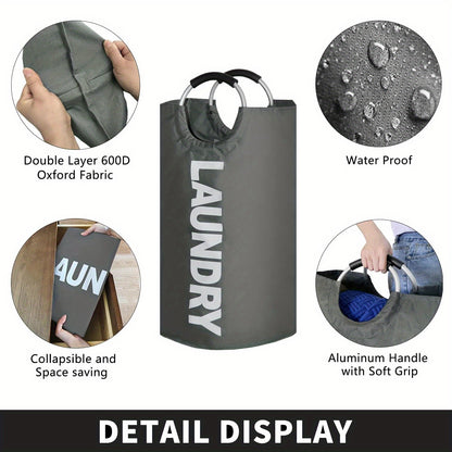 Extra-Large Waterproof Laundry Hamper – 21.66gal/23.78gal Collapsible Basket with Extended Handles, Ideal for Clothes and  Toys, Tall Design for Bedroom and Dorms, Laundry Room Accessories