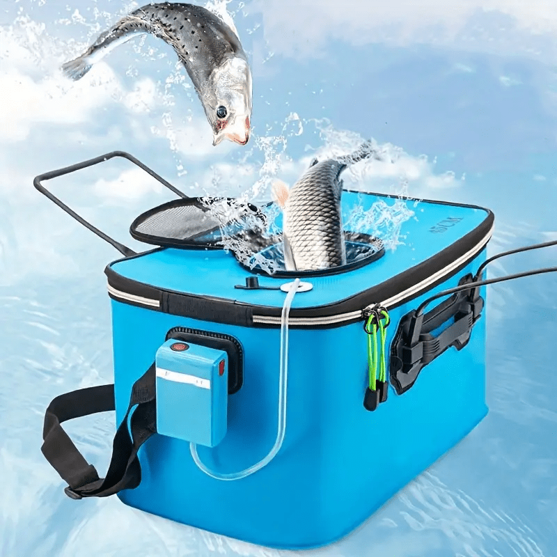 Waterproof EVA Fishing Bucket - Portable Multi-Use Live Fish Container for Camping and Hunting