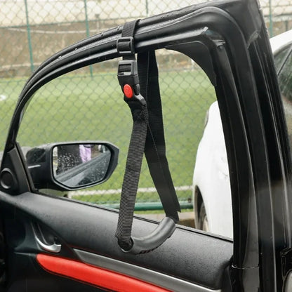 Adjustable Car Armrest Support Strap – Assistive Handle for Elderly and Disabled, Durable PVC Material, Ideal for Buses and Vehicles
