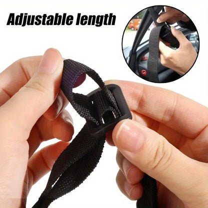 Adjustable Car Armrest Support Strap – Assistive Handle for Elderly and Disabled, Durable PVC Material, Ideal for Buses and Vehicles