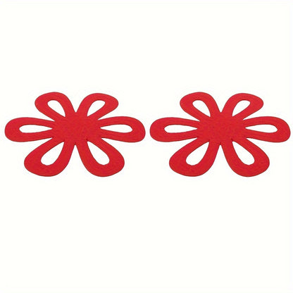 6 Pack Premium Red Pot and Pan Protectors - Non-Slip Heat Insulation Mats for Cookware and Table Protection
