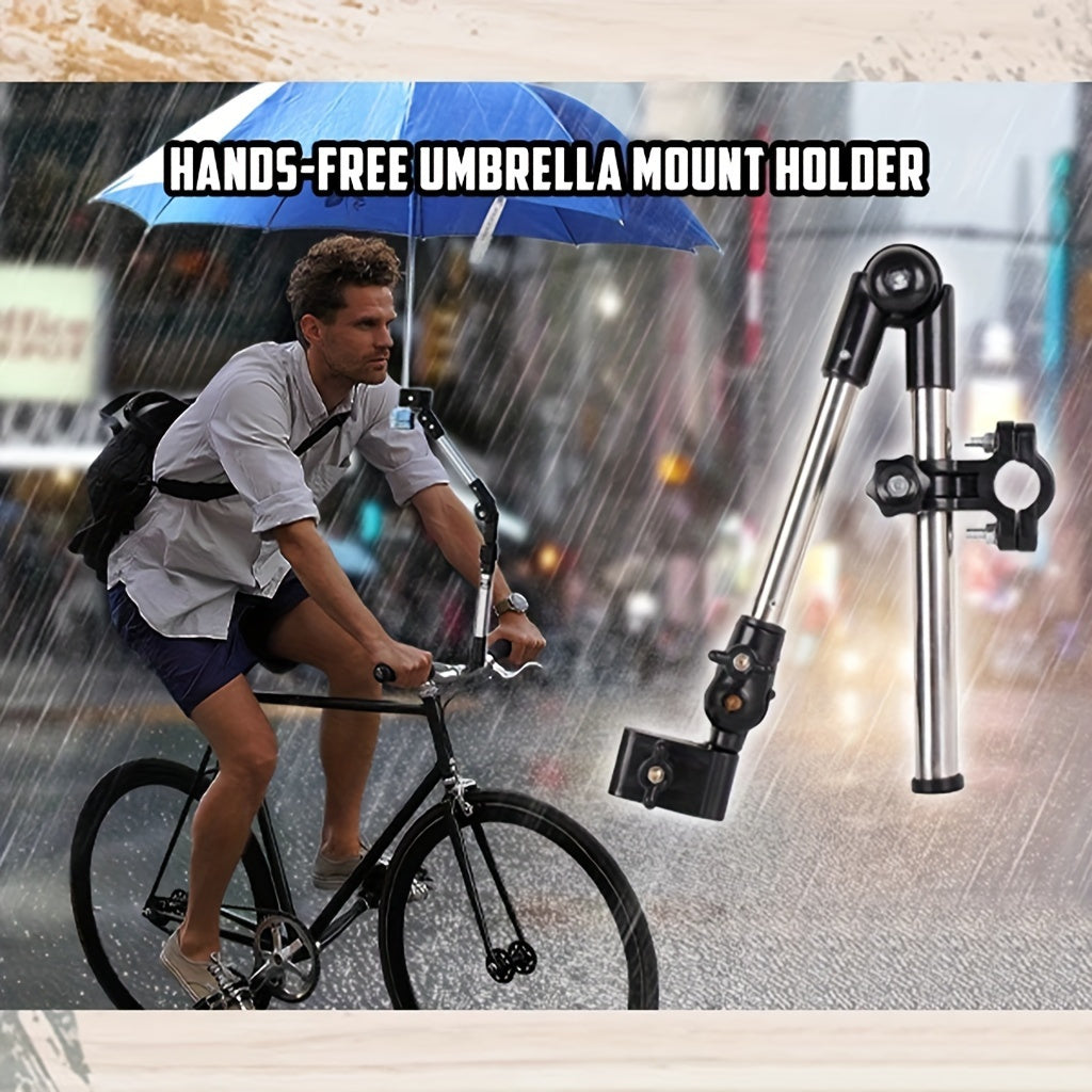 180° Adjustable Umbrella Holder – Universal for Bike, Stroller, Wheelchair and Outdoor Accessories
