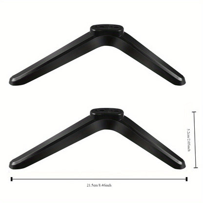 Universal ABS TV Stand Base - 2 Pack Adjustable Pedestal Feet for 32-65 Inch TVs, Includes Mounting Screws and Stabilizing Pad Set