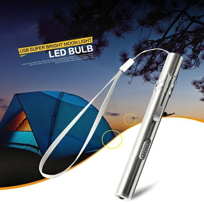 8000 Lumens Mini Penlight Lamp – USB Rechargeable Pocket LED Flashlight with Lanyard