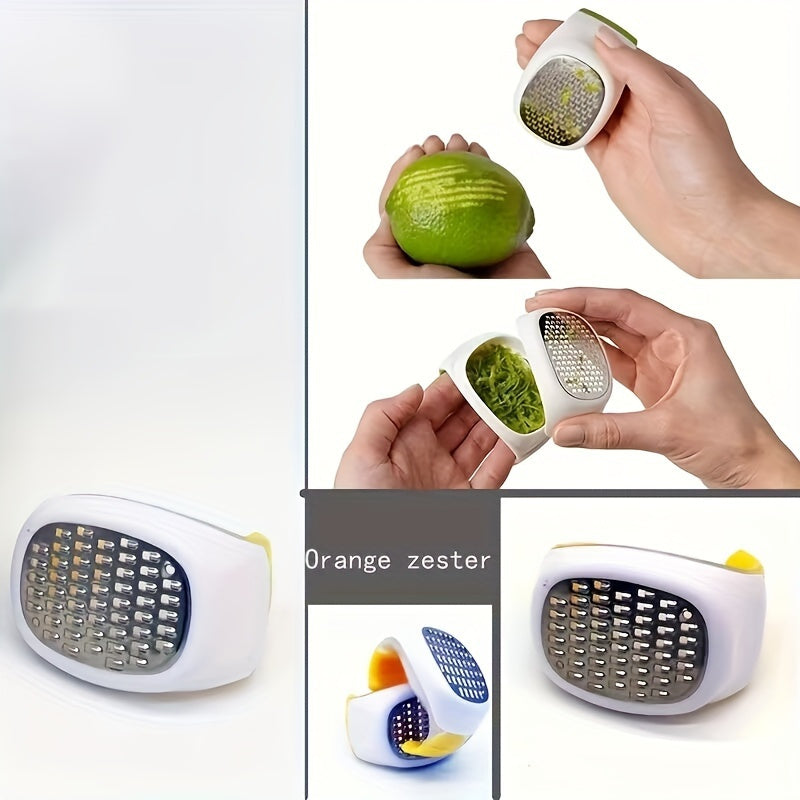Citrus Zester and Grater - Food-Safe Stainless Steel Lemon Peeler with Non-Slip Grip, Essential Kitchen and Bar Gadget