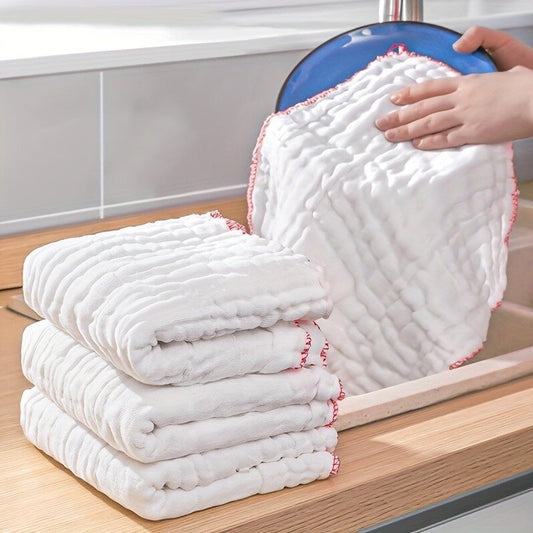 8pcs Non-Stick Oil Kitchen Towels - Durable Cotton Mesh Dishcloths for Efficient Cleaning