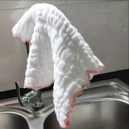 8pcs Non-Stick Oil Kitchen Towels - Durable Cotton Mesh Dishcloths for Efficient Cleaning