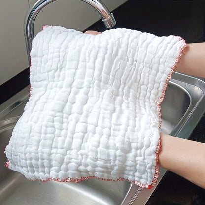 8pcs Non-Stick Oil Kitchen Towels - Durable Cotton Mesh Dishcloths for Efficient Cleaning