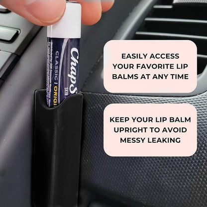 Sleek Car Lip Balm Holder – Durable Plastic – Ideal for Women's Vehicle Interior Accessories