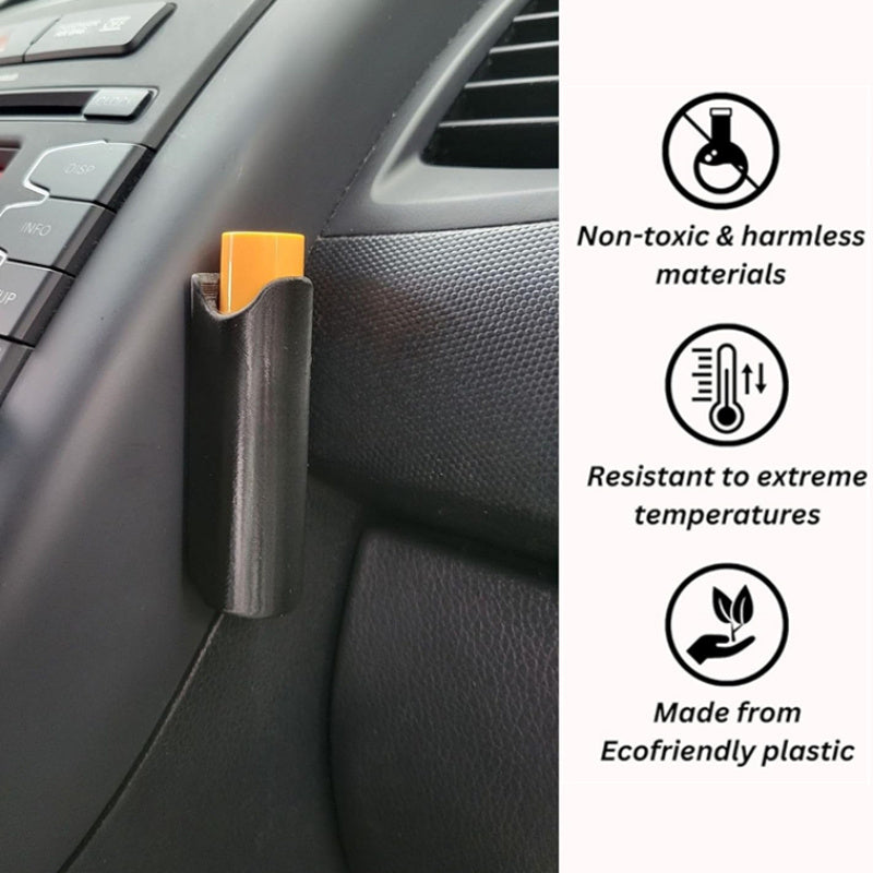 Sleek Car Lip Balm Holder – Durable Plastic – Ideal for Women's Vehicle Interior Accessories