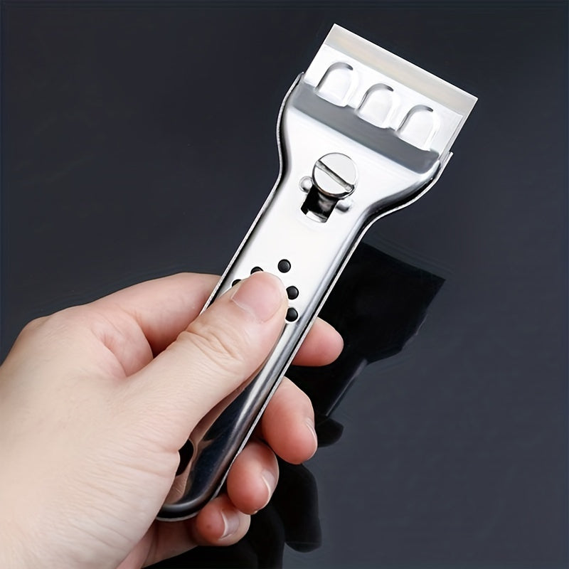 6pcs Multi-Purpose Cleaning Scraper Set - Includes Blades, Ideal for Kitchen, Paint Removal & Ceramic Cooktops, Essential for Apartments and Schools