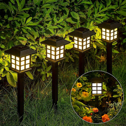 12-Pack LED Solar Pathway Lights – Waterproof Outdoor Garden and Yard Lighting with Warm Glow