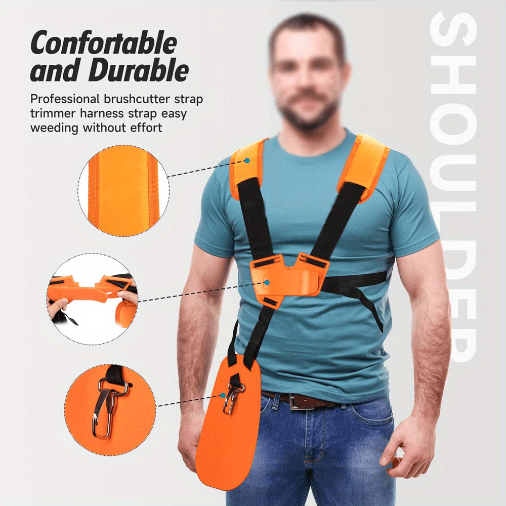 Adjustable Comfort Shoulder Strap for Trimmers & Weed Eaters – Durable Harness for Men & Women, Ideal for Lawn Work
