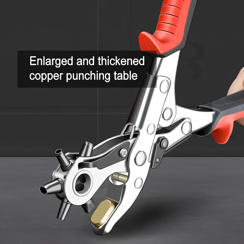 Rotating Belt Punch Pliers – Leather, Watchband, Sewing Machine Tool, Belt Hole & Eyelet Puncher