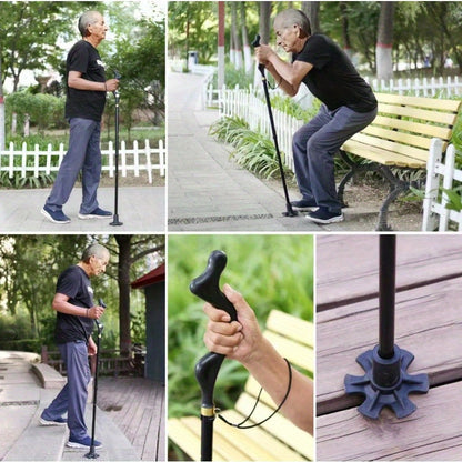 Lightweight Aluminum Alloy Folding Trekking Pole – Adjustable, Locking Climbing Stick for Outdoors