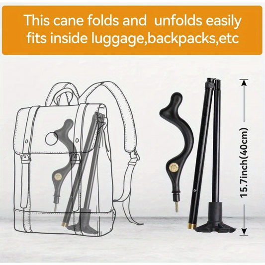 Lightweight Aluminum Alloy Folding Trekking Pole – Adjustable, Locking Climbing Stick for Outdoors