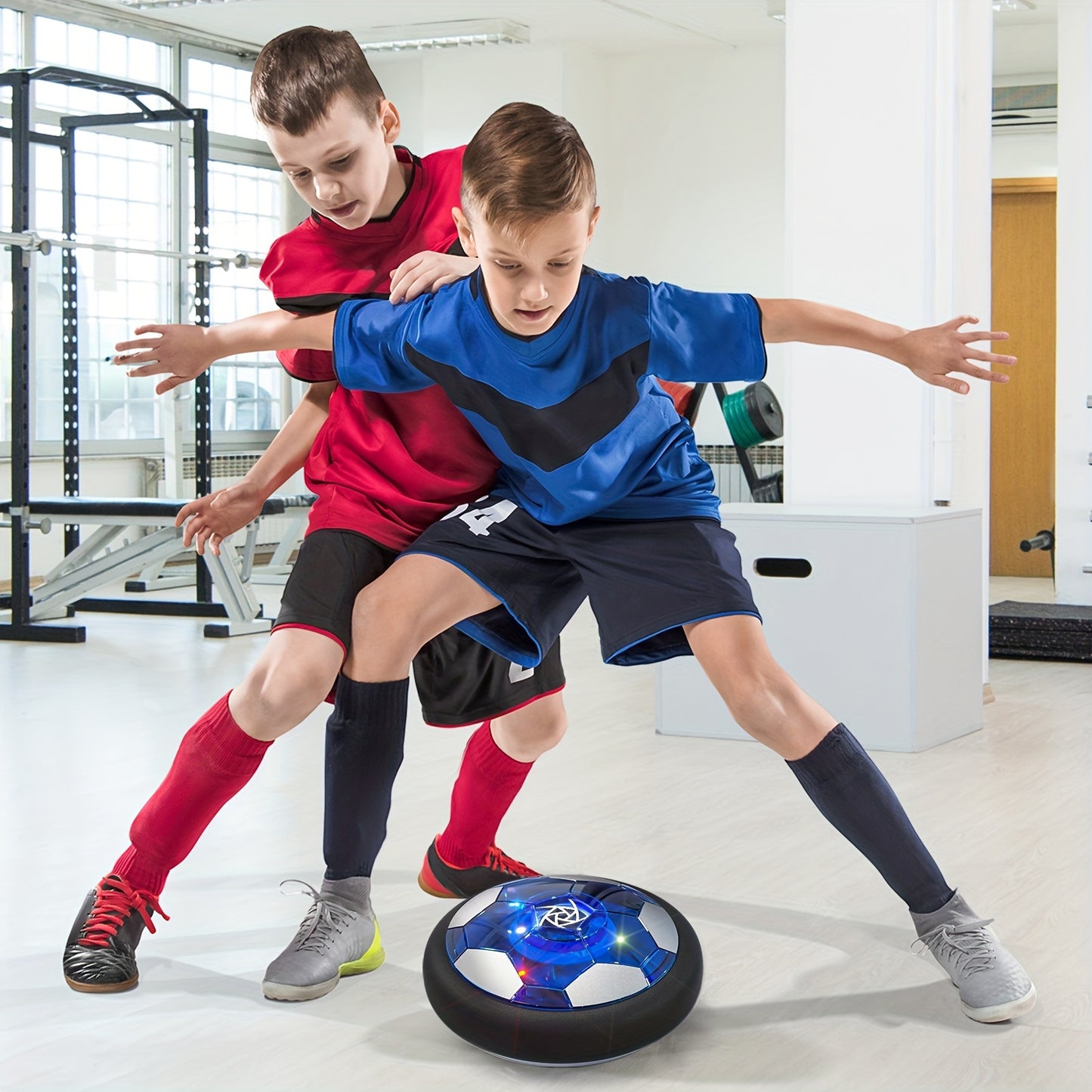 Newest Rechargeable LED Light-Up Hover Soccer Ball – Air Floating, Foam Bumper, Durable Fun Gift for Boys and Girls