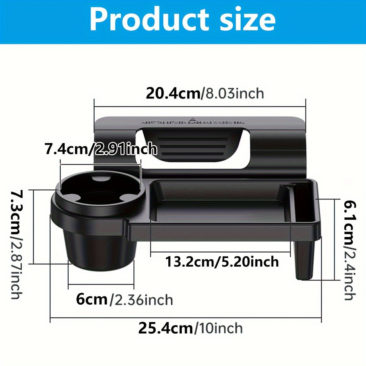 Multi-Functional Car Organizer with Cup Holder and Phone Slot - Vehicle Door Side Storage Box for Drinks, Snacks, Small Items - No Electricity Needed