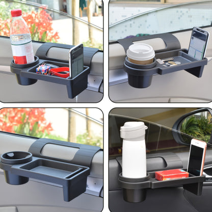 Multi-Functional Car Organizer with Cup Holder and Phone Slot - Vehicle Door Side Storage Box for Drinks, Snacks, Small Items - No Electricity Needed