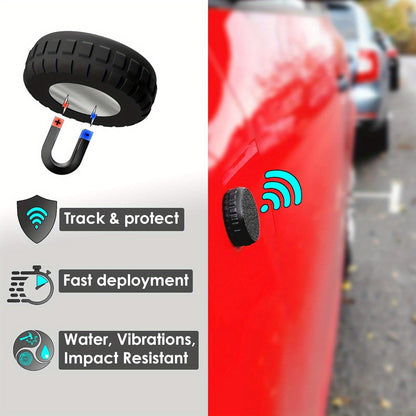 Magnetic AirTag Holder Case – Shockproof, Water-Resistant Protective Cover with Secure Magnet for Apple AirTag – Includes Stickers, Battery Not Included