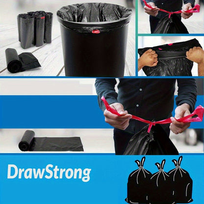 Extra-Large 35 Gallon Heavy-Duty Black Trash Bags - Ideal for Home, Hotel, Supermarket Use, Perfect for Leaves and Garbage