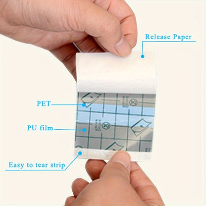 5 Rolls Waterproof Bandages - Transparent Tape for Swimming, Showers and Tattoo Protection