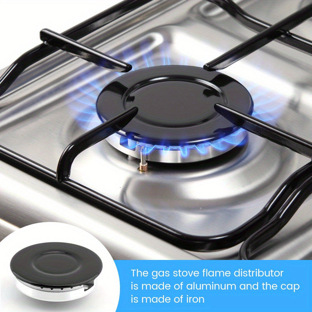 4 Piece Range Burner Covers - Gas Stove Replacement Parts for Portable Cooktops
