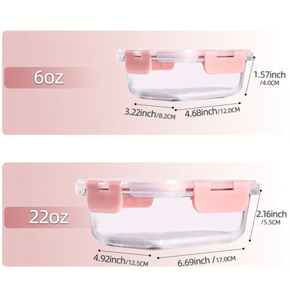 24-Piece Borosilicate Glass Food Storage Containers – 12 Lids and 12 Bowls with Airtight Lids, Microwave and Dishwasher Safe, Ideal for Meal Prep and Lunches