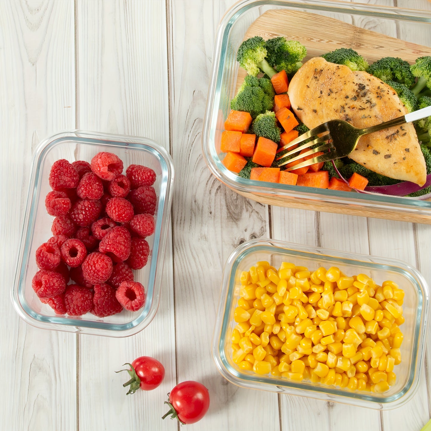 24-Piece Borosilicate Glass Food Storage Containers – 12 Lids and 12 Bowls with Airtight Lids, Microwave and Dishwasher Safe, Ideal for Meal Prep and Lunches