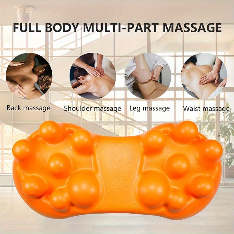 Sciatica Pain Relief Massage Roller – Deep Tissue Myofascial Release Tool with 14 Trigger Points for Back, Glutes, Hip, and Shoulders